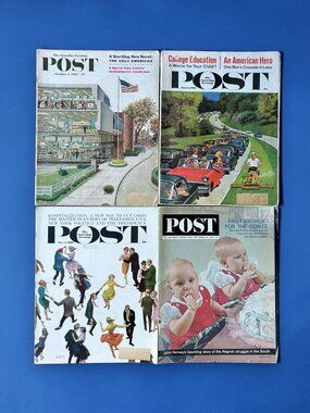 4 The Saturday Evening Post Magazines 1974 1975 Collectible Old Ads Ephemera